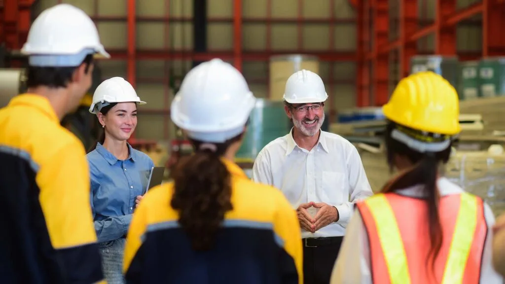 Group of worker in a warehouse