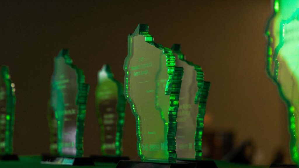 Close up of Wisconsin Safety Council Safety Awards
